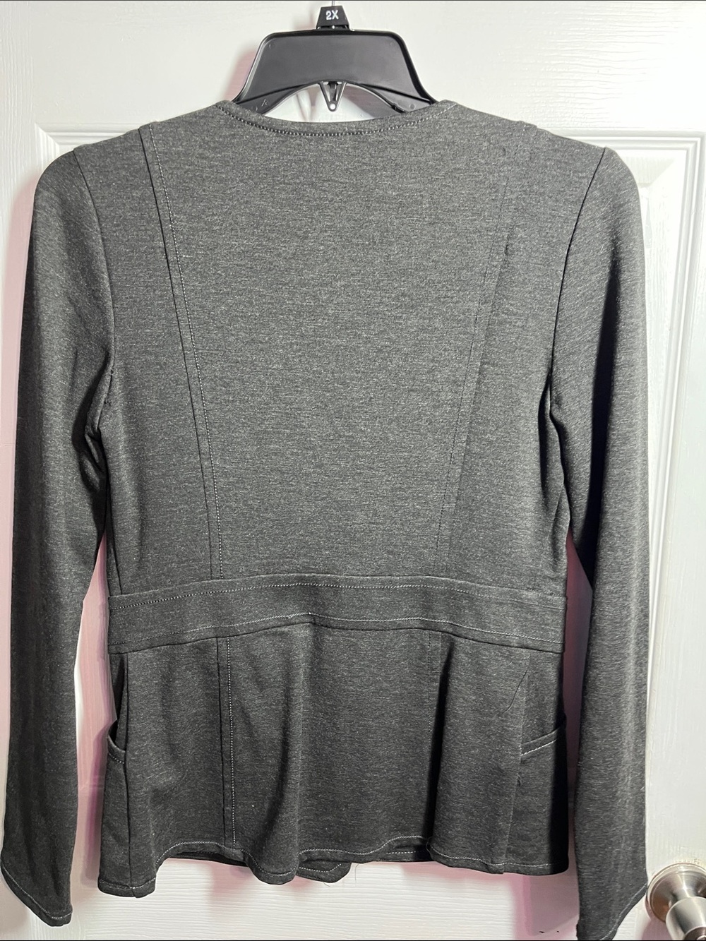 Max Studio Gray Button-Front Jacket - Picture 8 of 11